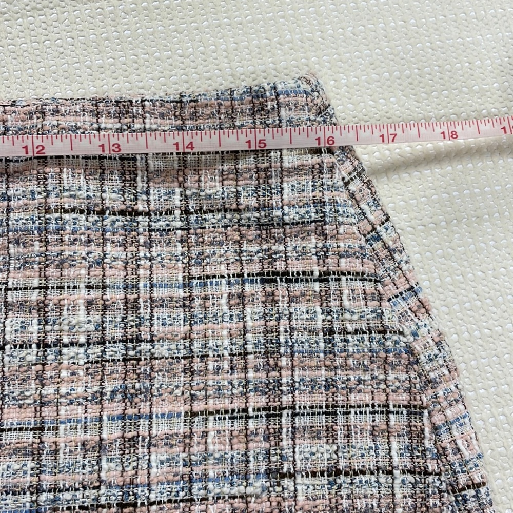 Banana Republic Pastel Plaid Pencil Skirt - Picture 6 of 8